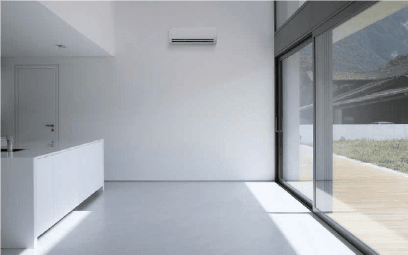 High Wall AircoHeater in keuken